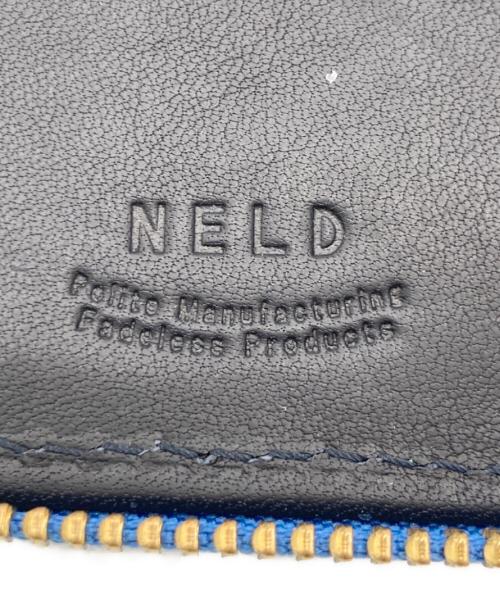 NELD（ネルド）NELD (ネルド) NELD（ネルド）ラウンドファスナー財布 ネイビー×ブラウン サイズ:なしの古着・服飾アイテム