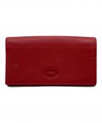 LONGCHAMPロンシャン）の古着「LONGCHAMP 二つ折り 長財布」｜レッド