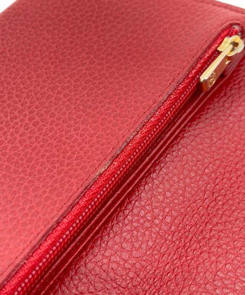 LONGCHAMP（ロンシャン）LONGCHAMP (ロンシャン) LONGCHAMP 二つ折り 長財布 レッドの古着・服飾アイテム
