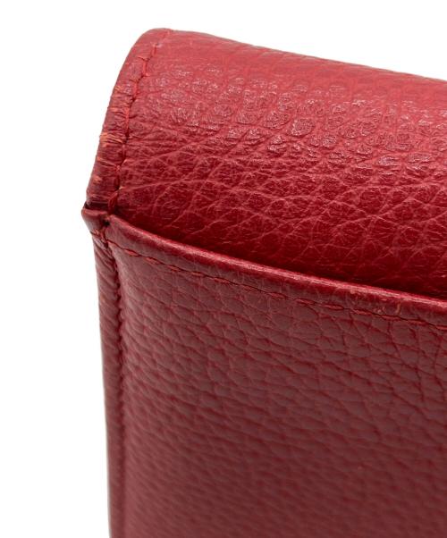 LONGCHAMP（ロンシャン）LONGCHAMP (ロンシャン) LONGCHAMP 二つ折り 長財布 レッドの古着・服飾アイテム