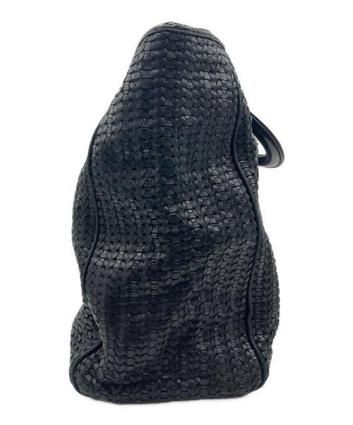 Christian Dior（クリスチャン ディオール）Christian Dior (クリスチャン ディオール) Christian Dior（クリスチャンディオール）レザーメッシュハンドバッグ ブラックの古着・服飾アイテム