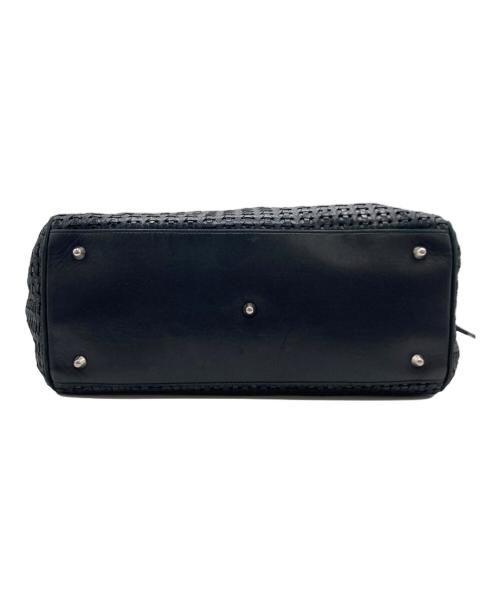 Christian Dior（クリスチャン ディオール）Christian Dior (クリスチャン ディオール) Christian Dior（クリスチャンディオール）レザーメッシュハンドバッグ ブラックの古着・服飾アイテム