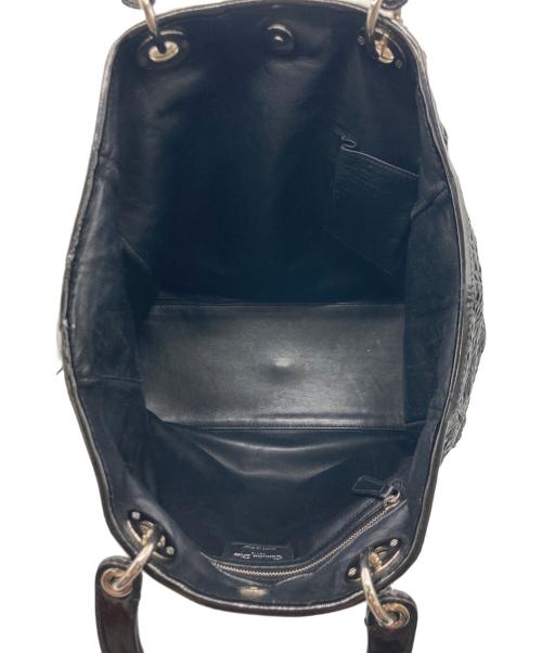 Christian Dior（クリスチャン ディオール）Christian Dior (クリスチャン ディオール) Christian Dior（クリスチャンディオール）レザーメッシュハンドバッグ ブラックの古着・服飾アイテム