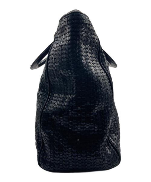 Christian Dior（クリスチャン ディオール）Christian Dior (クリスチャン ディオール) Christian Dior（クリスチャンディオール）レザーメッシュハンドバッグ ブラックの古着・服飾アイテム