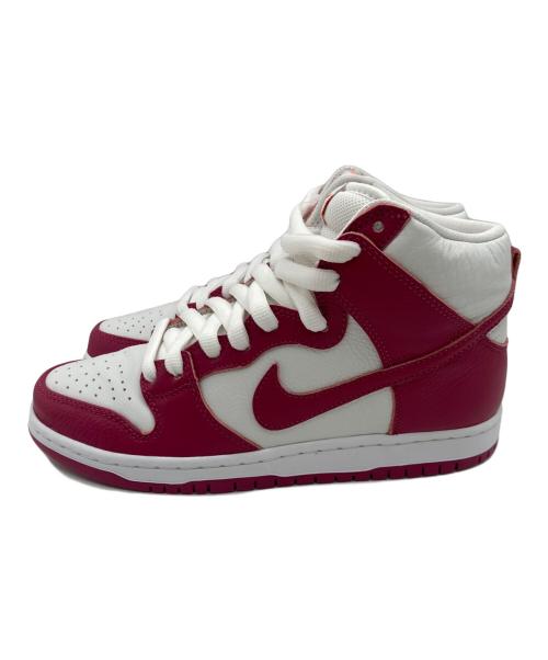 NIKE SB（ナイキエスビー）NIKE SB (ナイキエスビー) NIKE SB Dunk High Pro Orange Label ホワイト×レッド サイズ:26.5の古着・服飾アイテム