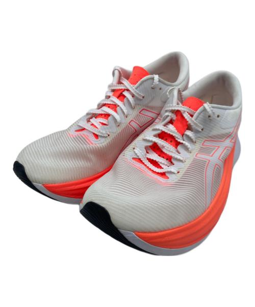 asics（アシックス）asics (アシックス) ランニングシューズS4 ホワイト×オレンジ サイズ:26cmの古着・服飾アイテム