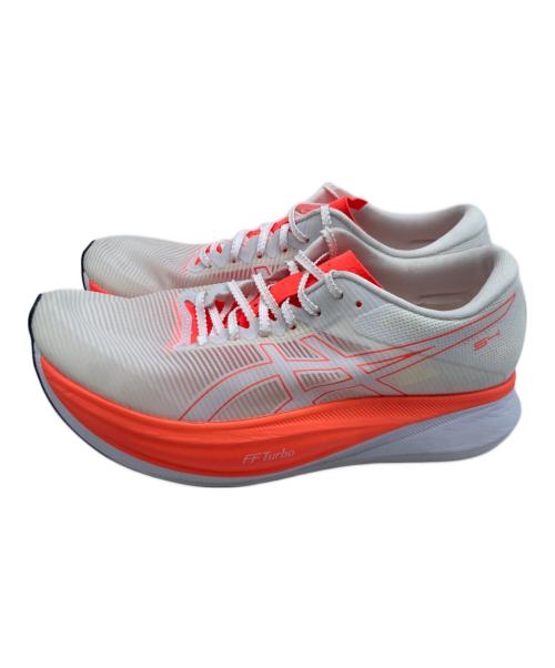 asics（アシックス）asics (アシックス) ランニングシューズS4 ホワイト×オレンジ サイズ:26cmの古着・服飾アイテム
