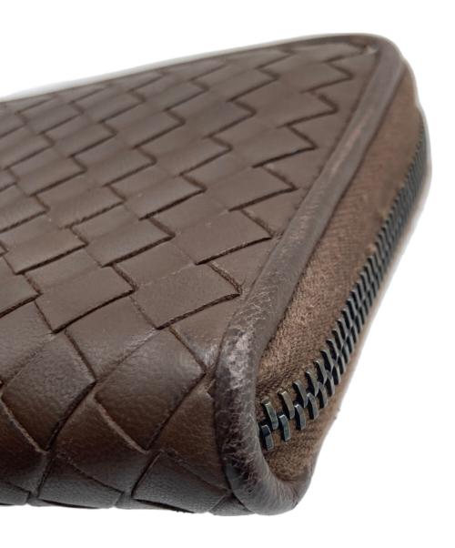 BOTTEGA VENETA（ボッテガベネタ）BOTTEGA VENETA (ボッテガベネタ) イントレチャート長財布 ブラウンの古着・服飾アイテム