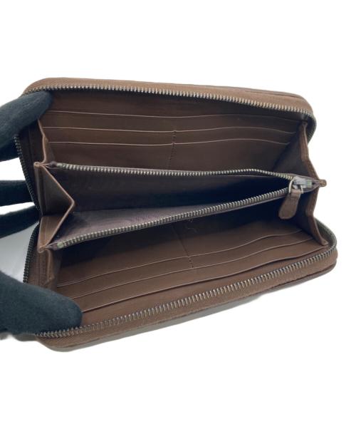 BOTTEGA VENETA（ボッテガベネタ）BOTTEGA VENETA (ボッテガベネタ) イントレチャート長財布 ブラウンの古着・服飾アイテム