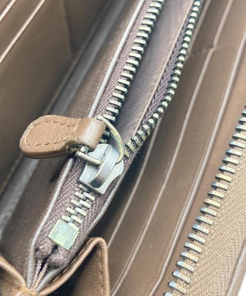 BOTTEGA VENETA（ボッテガベネタ）BOTTEGA VENETA (ボッテガベネタ) イントレチャート長財布 ブラウンの古着・服飾アイテム
