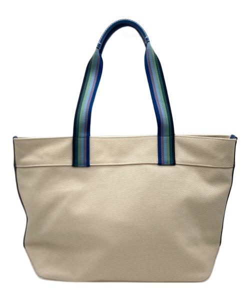 COACH（コーチ）COACH (コーチ) COACH キャンバス トートバッグ アイボリー×ネイビーの古着・服飾アイテム