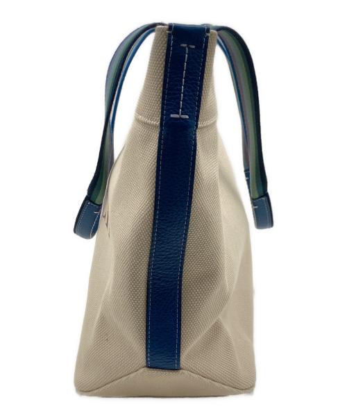 COACH（コーチ）COACH (コーチ) COACH キャンバス トートバッグ アイボリー×ネイビーの古着・服飾アイテム
