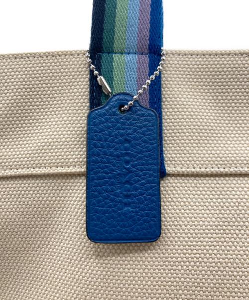 COACH（コーチ）COACH (コーチ) COACH キャンバス トートバッグ アイボリー×ネイビーの古着・服飾アイテム
