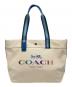 COACH（コーチ）の古着「COACH キャンバス トートバッグ」｜アイボリー×ネイビー