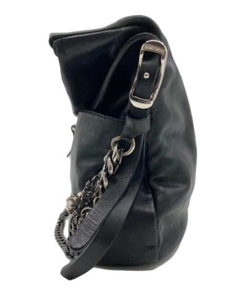 JIMMY CHOO（ジミーチュウ）JIMMY CHOO (ジミーチュウ) JIMMY CHOO（ジミーチュウ）バイカーチェーンショルダーバッグ ブラックの古着・服飾アイテム