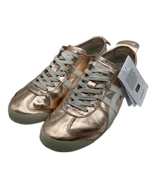 Onitsuka Tiger（オニツカタイガー）Onitsuka Tiger (オニツカタイガー) MEXICO 66 ピンクゴールド×ホワイト サイズ:25.5の古着・服飾アイテム