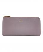 PELLE BORSAペレボルサ）の古着「PELLE BORSA （ベレボルサ）L字長財布」｜ラベンダー