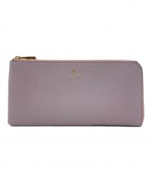PELLE BORSA（ペレボルサ）の古着「PELLE BORSA （ベレボルサ）L字長財布」｜ラベンダー