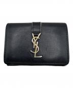 Saint Laurent Parisサンローランパリ）の古着「3つ折り財布」｜ブラック