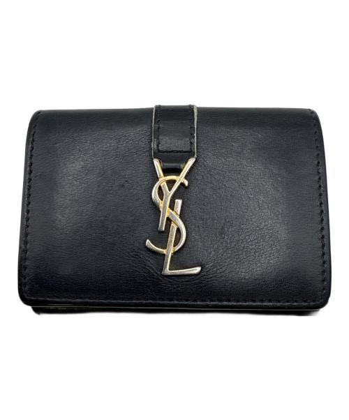 Saint Laurent Paris（サンローランパリ）Saint Laurent Paris (サンローランパリ) 3つ折り財布 ブラックの古着・服飾アイテム