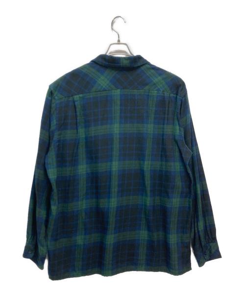 Engineered Garments（エンジニアド ガーメンツ）Engineered Garments (エンジニアド ガーメンツ) 長袖シャツ グリーン×ネイビー サイズ:Lの古着・服飾アイテム