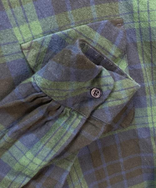 Engineered Garments（エンジニアド ガーメンツ）Engineered Garments (エンジニアド ガーメンツ) 長袖シャツ グリーン×ネイビー サイズ:Lの古着・服飾アイテム
