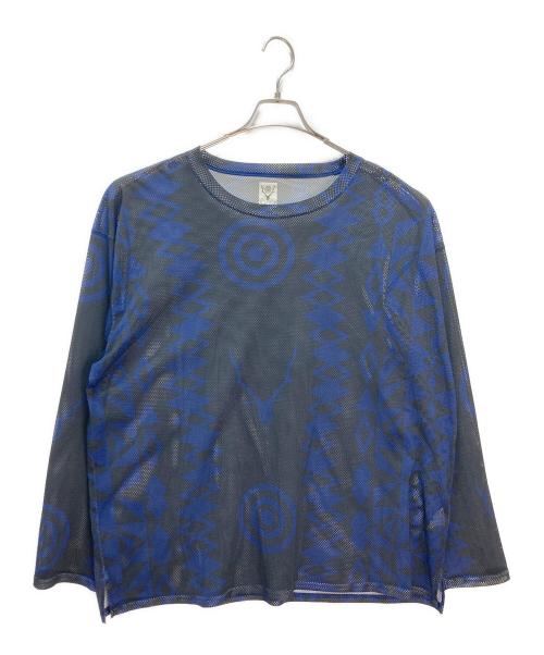 South2 West8（サウスツー ウエストエイト）South2 West8 (サウスツー ウエストエイト) ロングスリーブTシャツ ネイビー×ブラック サイズ:Lの古着・服飾アイテム