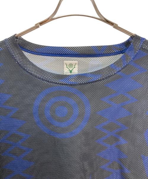 South2 West8（サウスツー ウエストエイト）South2 West8 (サウスツー ウエストエイト) ロングスリーブTシャツ ネイビー×ブラック サイズ:Lの古着・服飾アイテム
