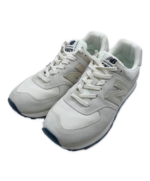 NEW BALANCE（ニューバランス）NEW BALANCE (ニューバランス) スニーカーU574OF2 ホワイト×ライトグレー サイズ:27の古着・服飾アイテム