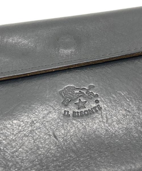 IL BISONTE（イル ビゾンテ）IL BISONTE (イル ビゾンテ) IL BISONTE レザースクエアウォレット グレーの古着・服飾アイテム