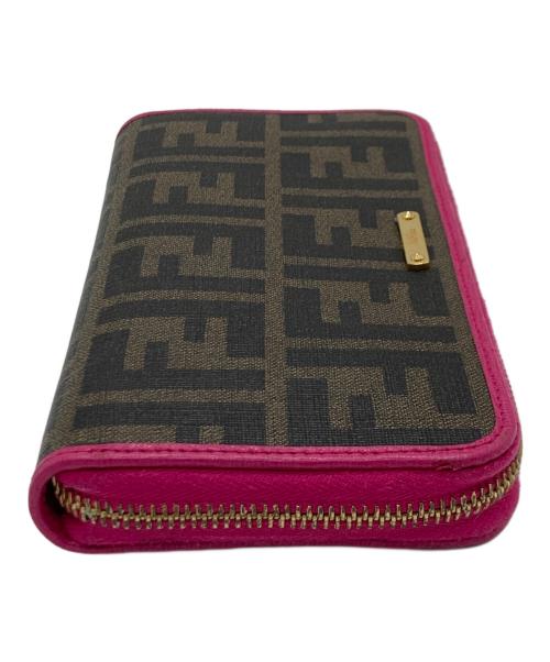 FENDI（フェンディ）FENDI (フェンディ) FENDI 長財布 ブラウン×ピンクの古着・服飾アイテム