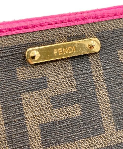 FENDI（フェンディ）FENDI (フェンディ) FENDI 長財布 ブラウン×ピンクの古着・服飾アイテム