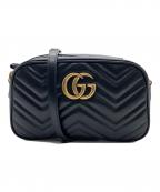 GUCCIグッチ）の古着「GUCCI（グッチ）GGマーモント スモールカメラバッグ」｜ブラック