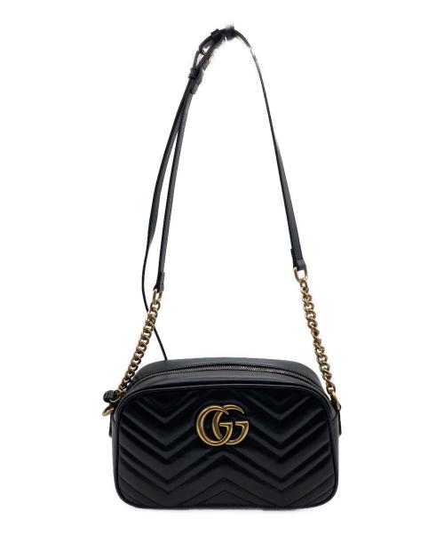 GUCCI（グッチ）GUCCI (グッチ) GUCCI（グッチ）GGマーモント スモールカメラバッグ ブラックの古着・服飾アイテム