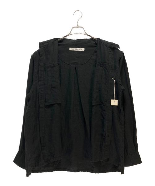 funset（ファンセット）funset (ファンセット) funset（ファンセット）長袖シャツ ブラック サイズ:Lの古着・服飾アイテム