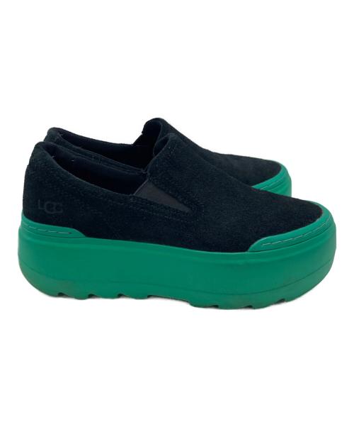 UGG（アグ）UGG (アグ) マリン メガ スリッポン ブラック×グリーン サイズ:23の古着・服飾アイテム