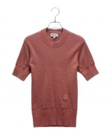 KENZO（ケンゾー）の古着「Pink Tiger Logo Slim Wool Sweater」｜ピンク