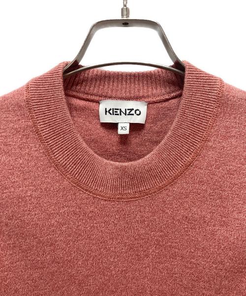 KENZO（ケンゾー）KENZO (ケンゾー) Pink Tiger Logo Slim Wool Sweater ピンク サイズ:XSの古着・服飾アイテム