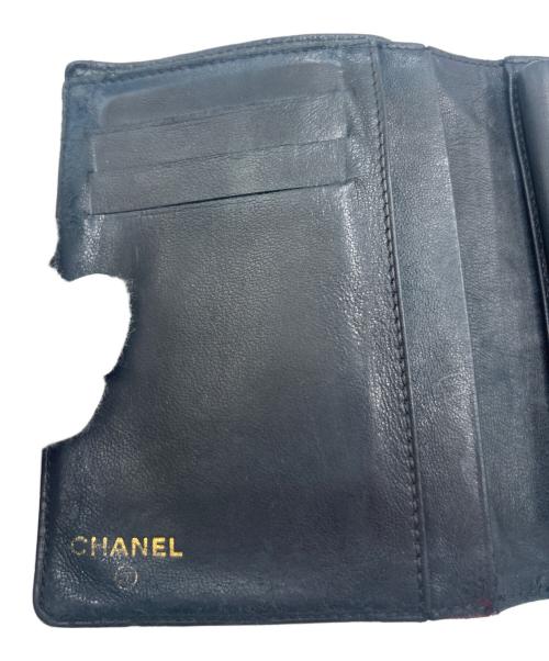 CHANEL（シャネル）CHANEL (シャネル) CHANEL ココマーク 2つ折り財布 ブラックの古着・服飾アイテム