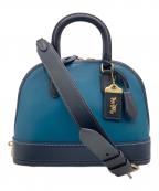 COACHコーチ）の古着「2WAYバッグ」｜ネイビー×グリーン