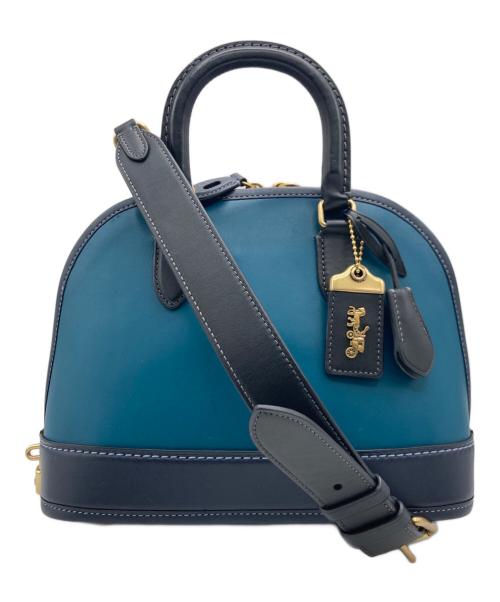 COACH（コーチ）COACH (コーチ) 2WAYバッグ ネイビー×グリーンの古着・服飾アイテム