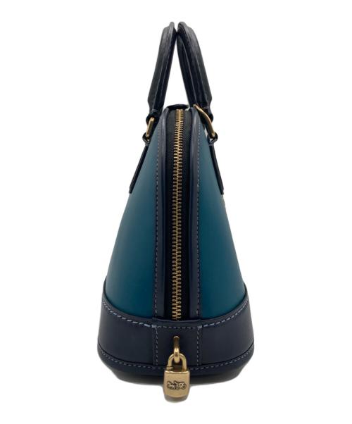 COACH（コーチ）COACH (コーチ) 2WAYバッグ ネイビー×グリーンの古着・服飾アイテム