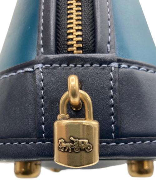COACH（コーチ）COACH (コーチ) 2WAYバッグ ネイビー×グリーンの古着・服飾アイテム