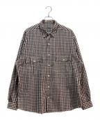Porter Classicポータークラシック）の古着「Porter Classic ギンガムチェックシャツ」｜ホワイト×ブラック