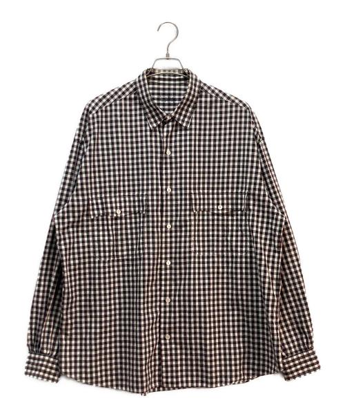 Porter Classic（ポータークラシック）Porter Classic (ポータークラシック) Porter Classic ギンガムチェックシャツ ホワイト×ブラック サイズ:XLの古着・服飾アイテム