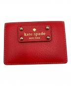 Kate Spadeケイトスペード）の古着「カードケース」｜レッド×ベージュ