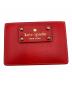 Kate Spade（ケイトスペード）の古着「カードケース」｜レッド×ベージュ