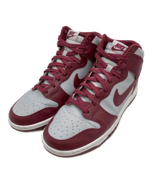 NIKE（ナイキ）NIKE (ナイキ) Dunk High ワインレッド×グレー サイズ:US 8.5の古着・服飾アイテム