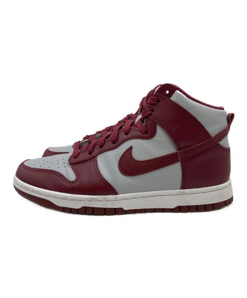 NIKE（ナイキ）NIKE (ナイキ) Dunk High ワインレッド×グレー サイズ:US 8.5の古着・服飾アイテム