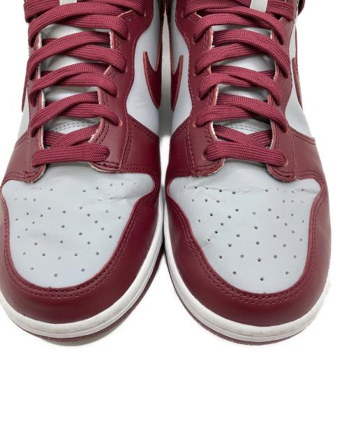 NIKE（ナイキ）NIKE (ナイキ) Dunk High ワインレッド×グレー サイズ:US 8.5の古着・服飾アイテム